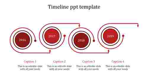 timeline ppt template-timeline ppt template-red